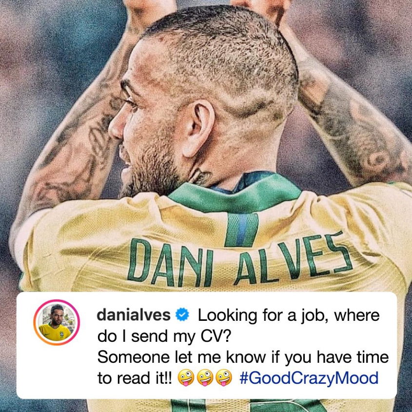 Dani Alves szuka nowego klubu na... Instagramie! :D